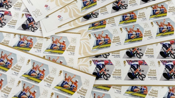 Commemorative Team GB stamps.