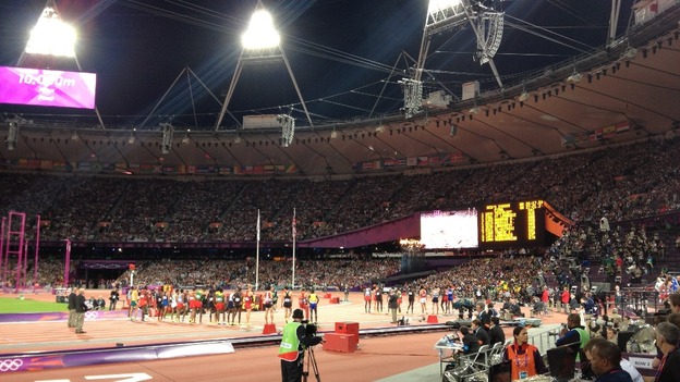 Farah waits to start the biggest race of his life.
