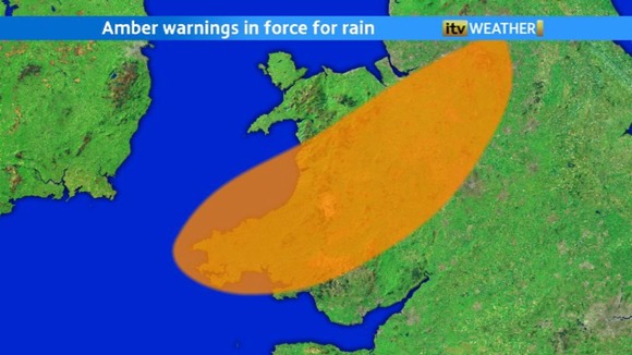 Heavy thundery showers: Amber warnings in force for parts of Wales ...