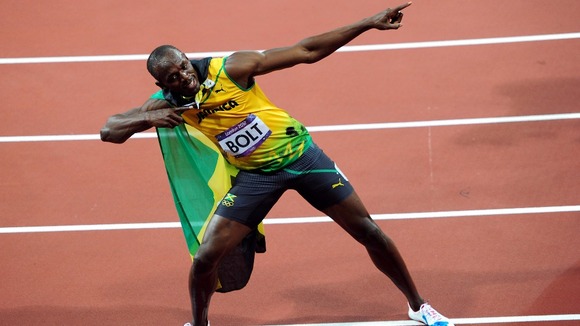 Usain Bolt set a new Olympic record in the 100m event in London.