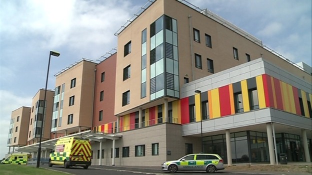 The University Hospital of North Staffordshire where the man was being treated