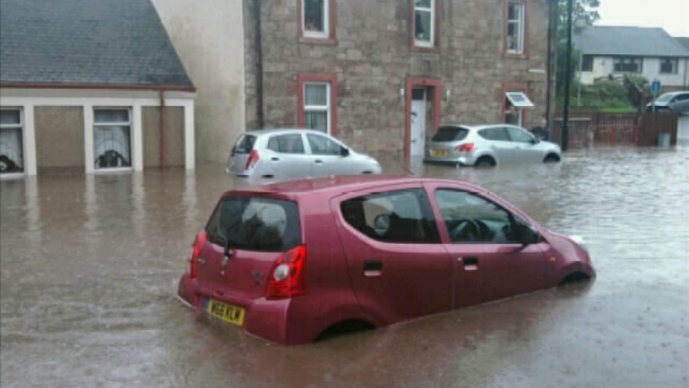 Flash floods threaten homes in East Ayrshire ITV News