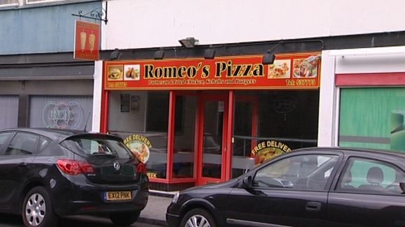 Romeo's Pizza shop on Clasketgate in Lincoln where the attack happened