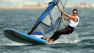 Bryony Shaw competing in Weymouth