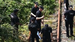 Police searching rail line