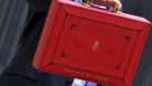 George Osborne with his Budget case outside 11 Downing Street