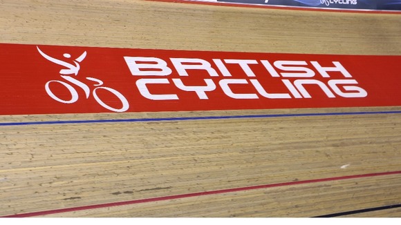 British Cycling branding displayed at the Manchester Velodrome