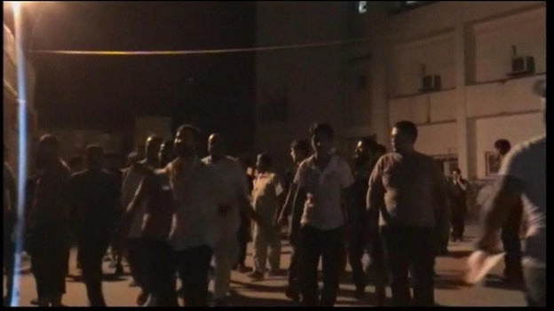 Locals pour out onto the streets of Al Arish