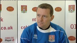 Northampton Town manager Aidy Boothroyd  ahead of their League Two game with Burton