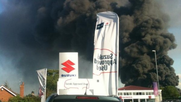 Warehouse fire in Coventry