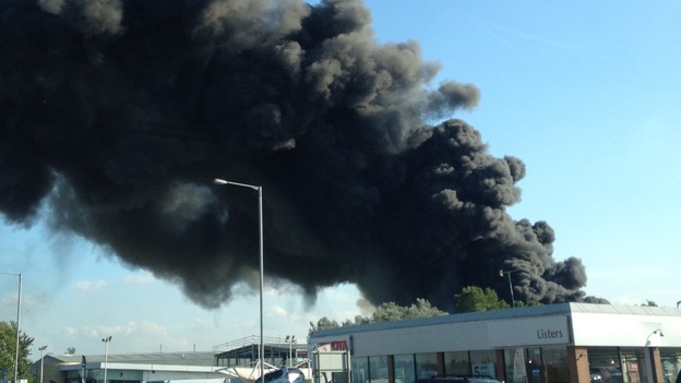 Photo of fire in Coventry