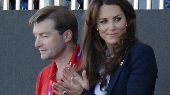 The Duchess of Cambridge at the Women's Semi-final between Great Britain and Argentina