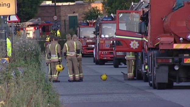 Fire engines from West MIdlands Fire Service and Warwickshire Fire & Rescue were needed