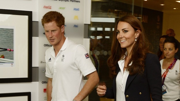 Prince Harry and the Duchess of Cambridge arrive at Team GB House today.