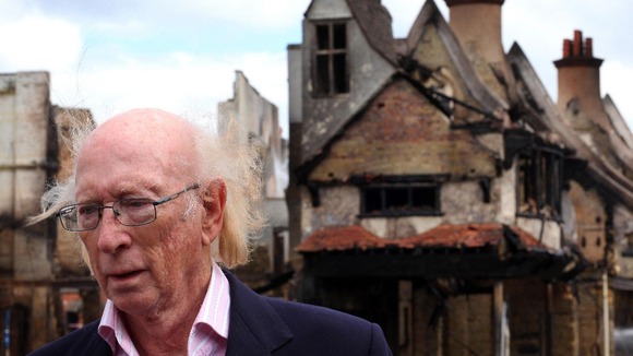 Maurice Reeves pictured outside his destroyed House of Reeves store