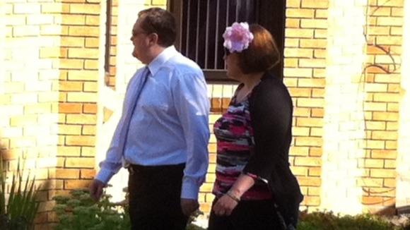 Mourners at Charlotte's funeral today