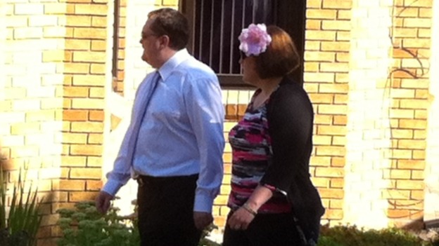 Mourners at Charlotte's funeral today