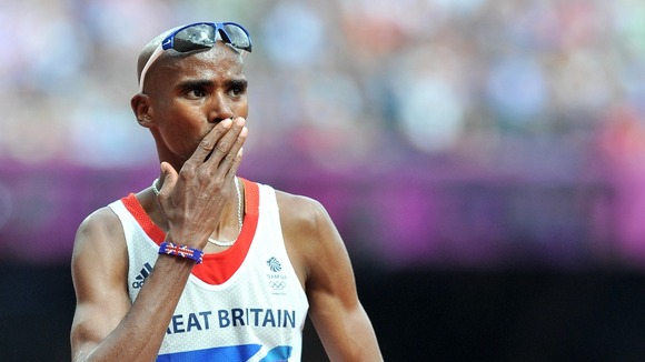 Great Britain's Mo Farah competes today.