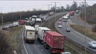 Traffic jam on the A14