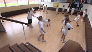 children exercising