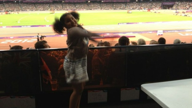 Rihanna Farah at the Olympic stadium