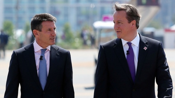 Prime Minster David Cameron with LOCOG Chairman Lord Coe