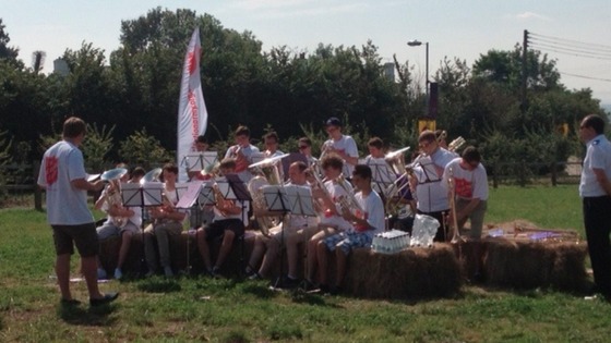 Salvation Army band entertains crowds at Hadleigh Farm