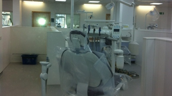 Dental chair at Community hospital