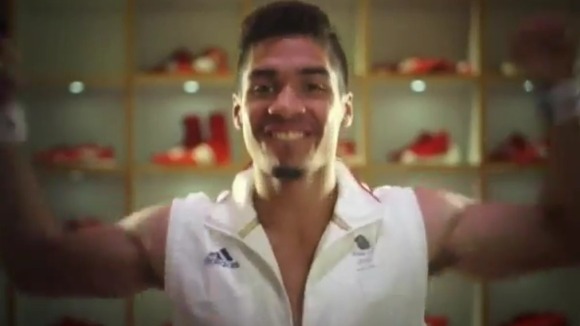 Gymnast Louis Smith shows his move