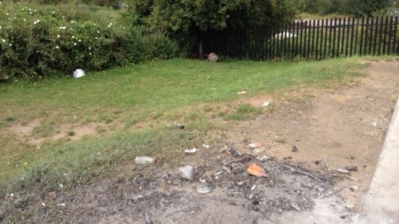 Scene of last night's accident