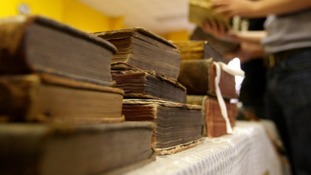 A collection of old books