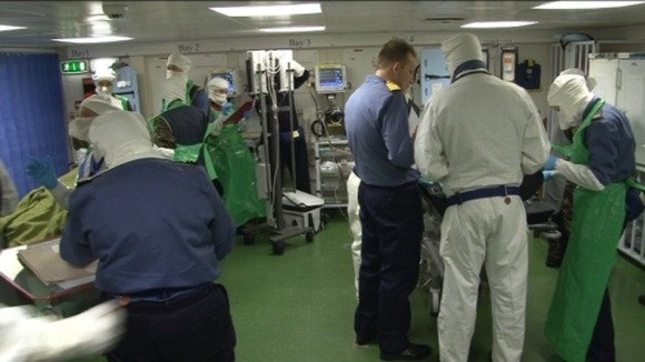 Naval medics in action