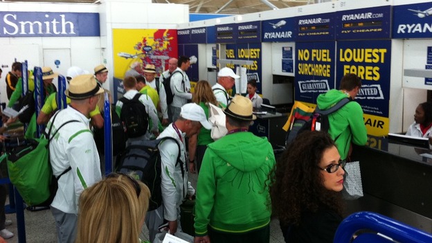 Checking in at Stansted