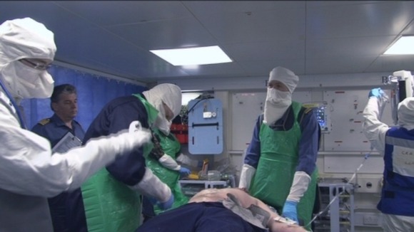 Naval medics in action