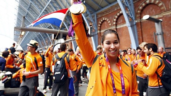 Ranomi Kromowidjojo who won two gold medals and a silver in swimming for the Dutch Olympic team