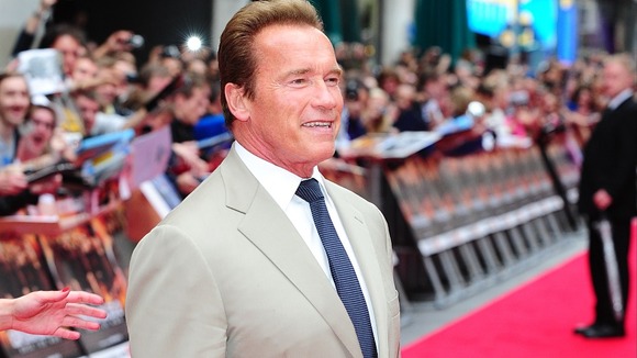 Arnold Schwarzenegger arriving for the UK Premiere of The Expendables 2, at the Empire Cinema, Leicester Square