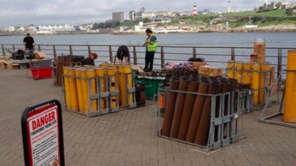 Firework preparations in Plymouth