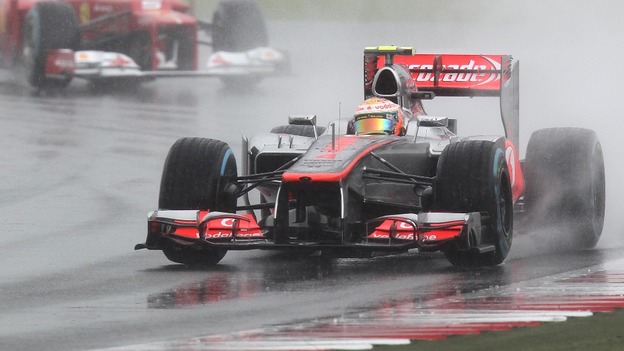 Vodafone's Lewis Hamilton at the 2012 British Grand Prix