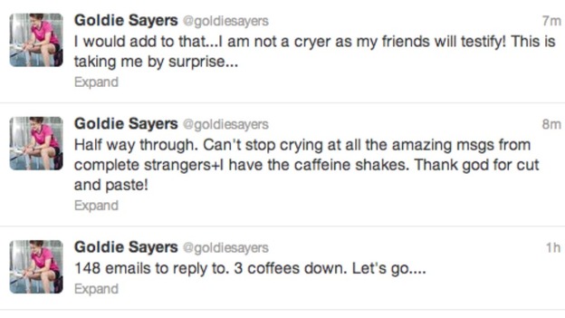 Goldie's tweets