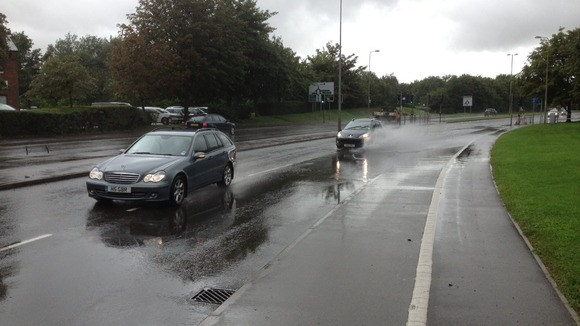 Heavy rain in Abingdon