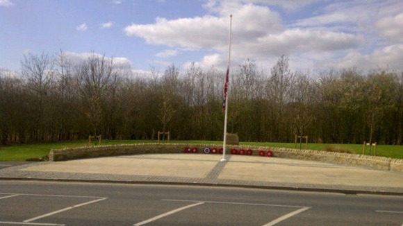 Flag flying at half mast