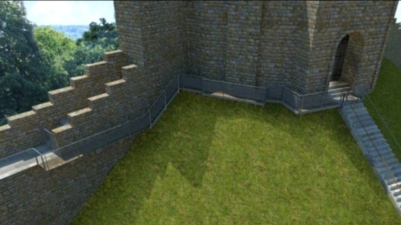 New fencing around the castle walls