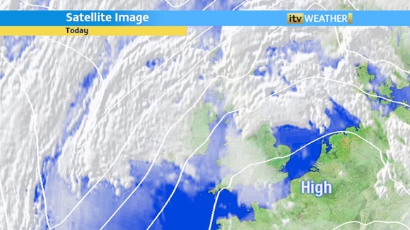 Satellite image of today's weather