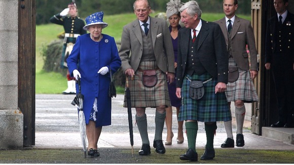 The Queen and the Duke of Edinburgh pictured with the Earl and Countess of Wessex on the 7th August