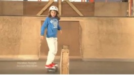 Girl skateboarding