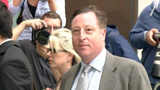 Neville Thurlbeck arrives at Westminster Magistrates' Court