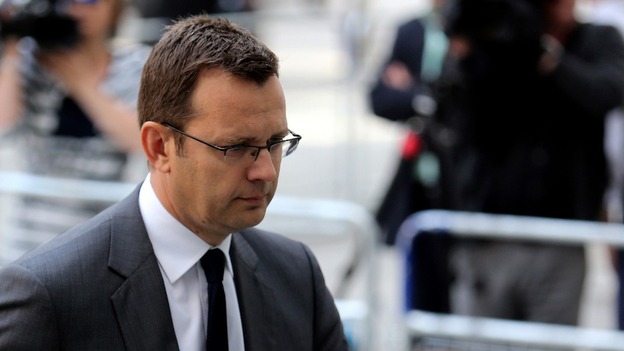 Andy Coulson arriving at Westminster Magistrates' Court