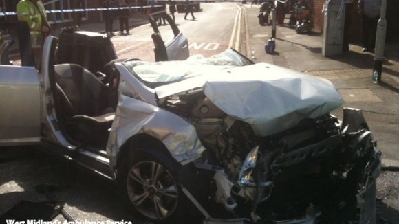 Four people were trapped in their cars in today's crash