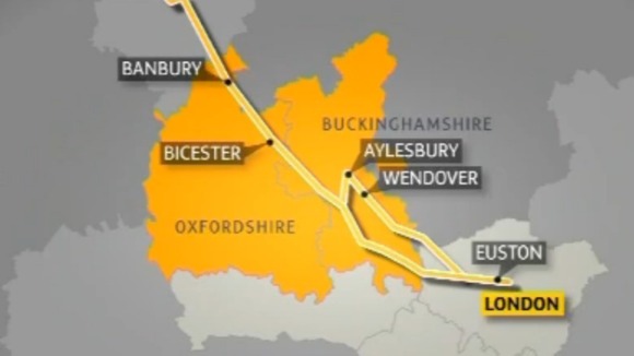 Map of HS2 link