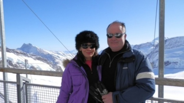 Richard Barnfather and his fiancee
